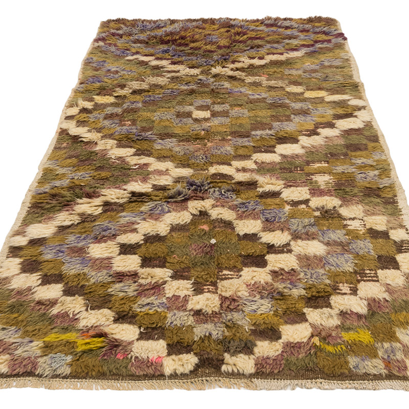 Vintage Anatolian Tulu Rug - 3' 11" x 8' 5" (47" x 101") - K0084273