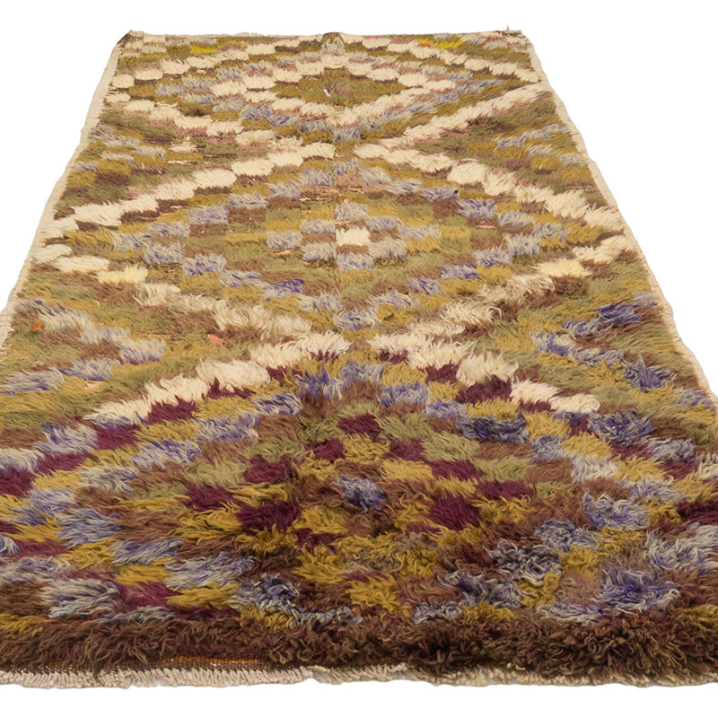 Vintage Anatolian Tulu Rug - 3' 11" x 8' 5" (47" x 101") - K0084273