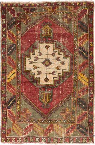 Vintage Turkish Hand-Knotted Rug - 3' 3" x 4' 9" (39" x 57")