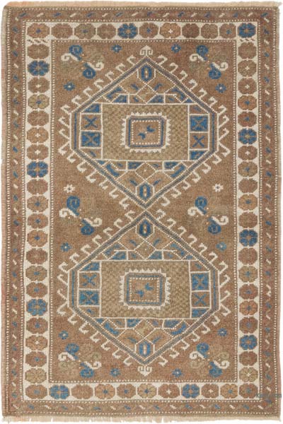 Alfombra Vintage Turca Anudada a Mano - 93 cm x 140 cm
