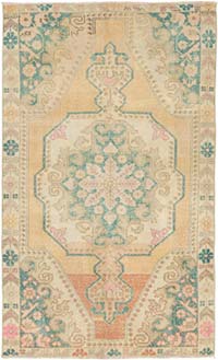 Vintage Turkish Hand-Knotted Rug - 4' 5" x 7' 1" (53" x 85")