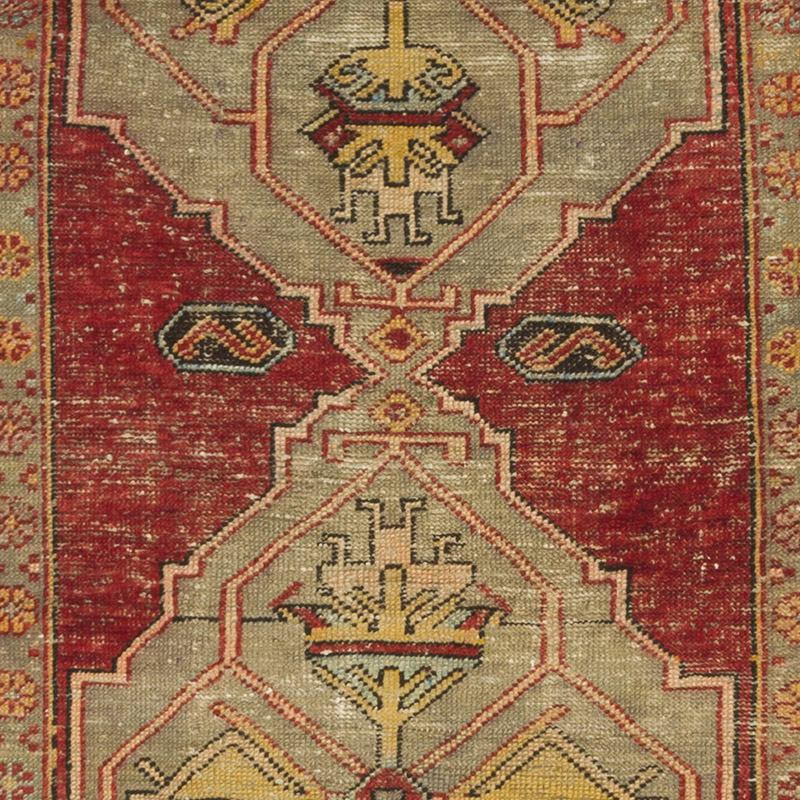 Pasillo Vintage Turco Anudado a Mano - 95 cm x 245 cm - K0084292