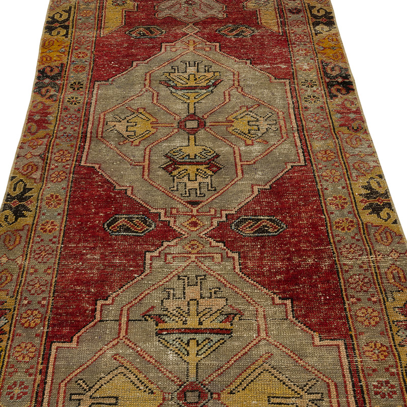 Pasillo Vintage Turco Anudado a Mano - 95 cm x 245 cm - K0084292