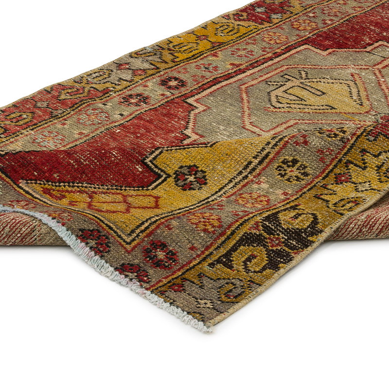 Pasillo Vintage Turco Anudado a Mano - 95 cm x 245 cm - K0084292