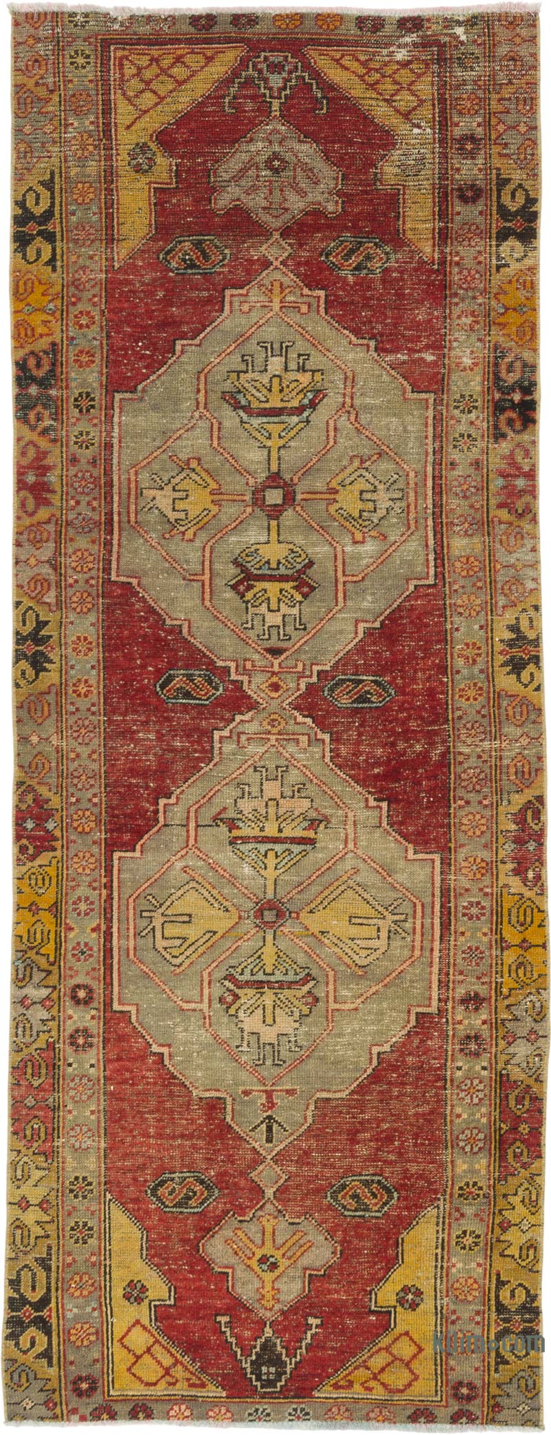 Pasillo Vintage Turco Anudado a Mano - 95 cm x 245 cm - K0084292