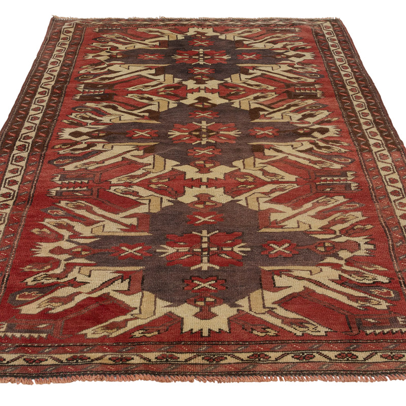 Alfombra Vintage Turca Anudada a Mano - 111 cm x 184 cm - K0084294