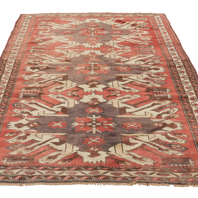 Alfombra Vintage Turca Anudada a Mano - 111 cm x 184 cm - K0084294