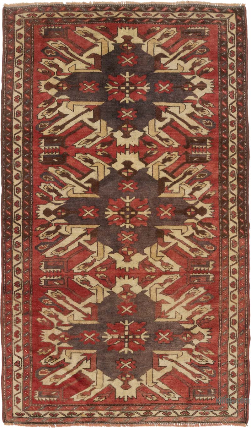 Alfombra Vintage Turca Anudada a Mano - 111 cm x 184 cm - K0084294