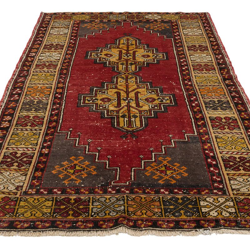 Vintage Turkish Hand-Knotted Rug - 3' 7" x 6' 5" (43" x 77") - K0084295
