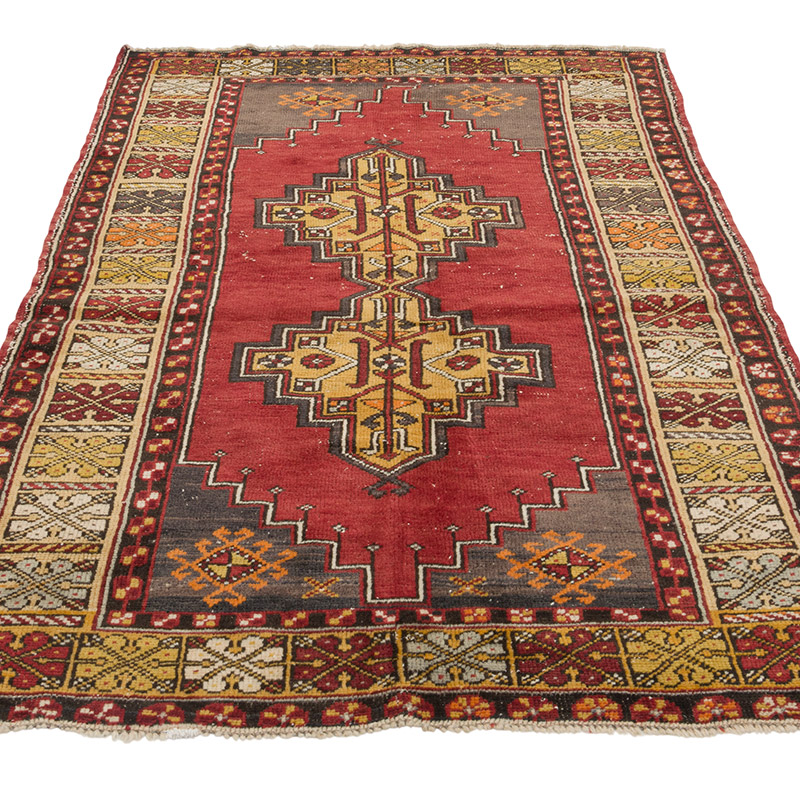 Vintage Turkish Hand-Knotted Rug - 3' 7" x 6' 5" (43" x 77") - K0084295