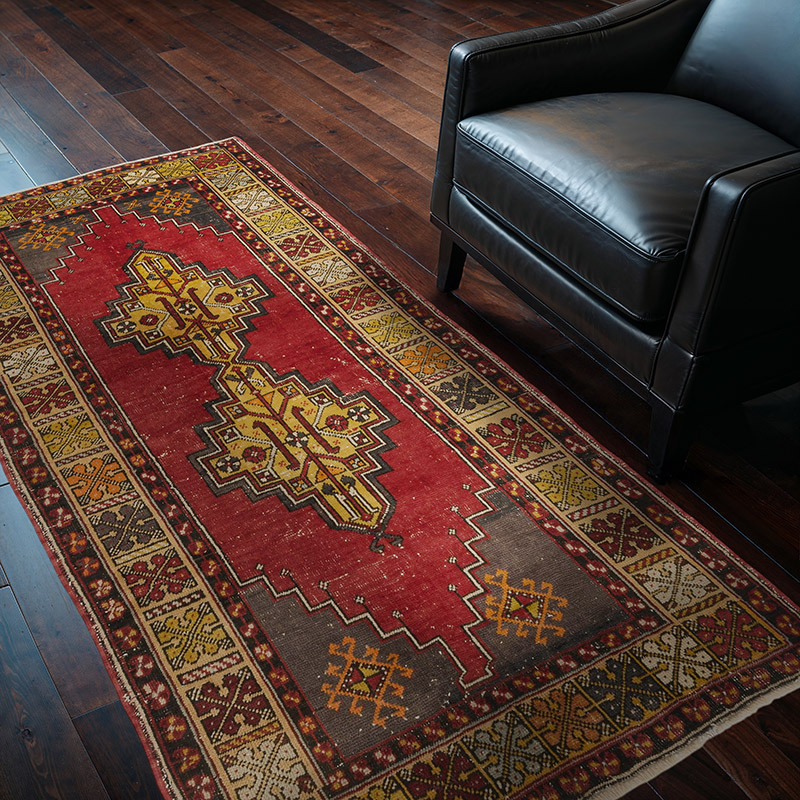 Vintage Turkish Hand-Knotted Rug - 3' 7" x 6' 5" (43" x 77") - K0084295