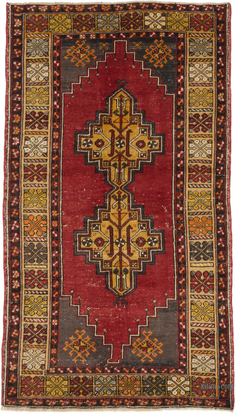 Vintage Turkish Hand-Knotted Rug - 3' 7" x 6' 5" (43" x 77") - K0084295