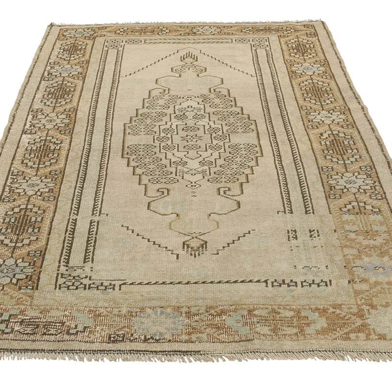 Alfombra Vintage Turca Anudada a Mano - 105 cm x 181 cm - K0084297