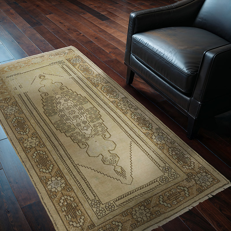 Alfombra Vintage Turca Anudada a Mano - 105 cm x 181 cm - K0084297