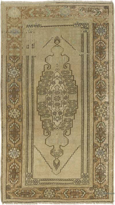 Alfombra Vintage Turca Anudada a Mano - 105 cm x 181 cm