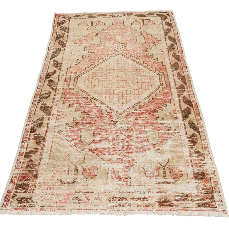 Alfombra Vintage Turca Anudada a Mano - 78 cm x 152 cm - K0084301
