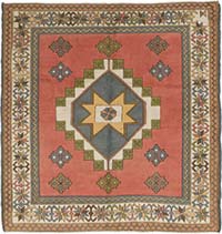 Vintage Turkish Hand-Knotted Rug - 5' 8" x 6'  (68" x 72")