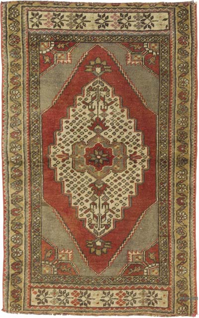 Alfombra Vintage Turca Anudada a Mano - 86 cm x 136 cm