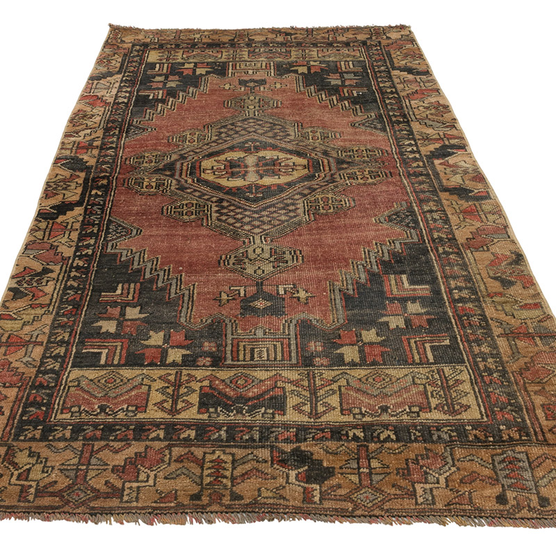 Vintage Turkish Hand-Knotted Rug - 3' 6" x 7' 1" (42" x 85") - K0084313