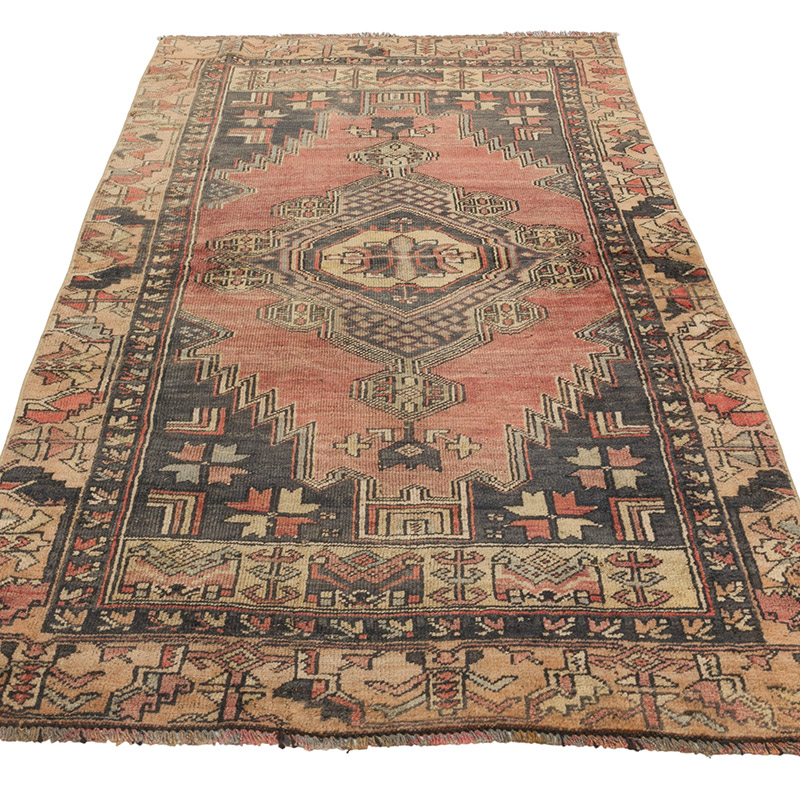 Vintage Turkish Hand-Knotted Rug - 3' 6" x 7' 1" (42" x 85") - K0084313