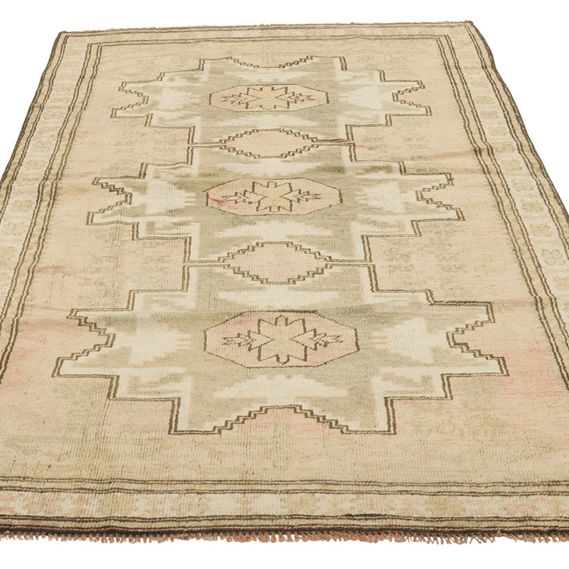 Vintage Turkish Hand-Knotted Rug - 3' 8" x 6' 6" (44" x 78") - K0084315
