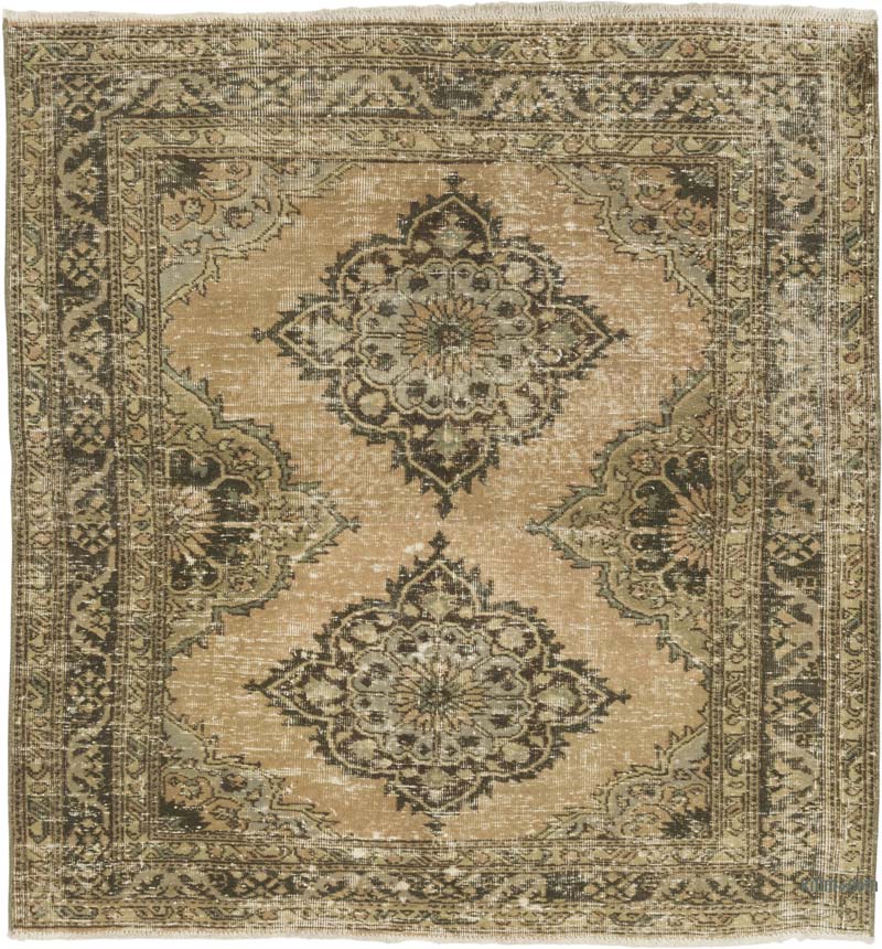 Vintage Turkish Hand-Knotted Rug - 4' 6" x 4' 9" (54" x 57") - K0084318