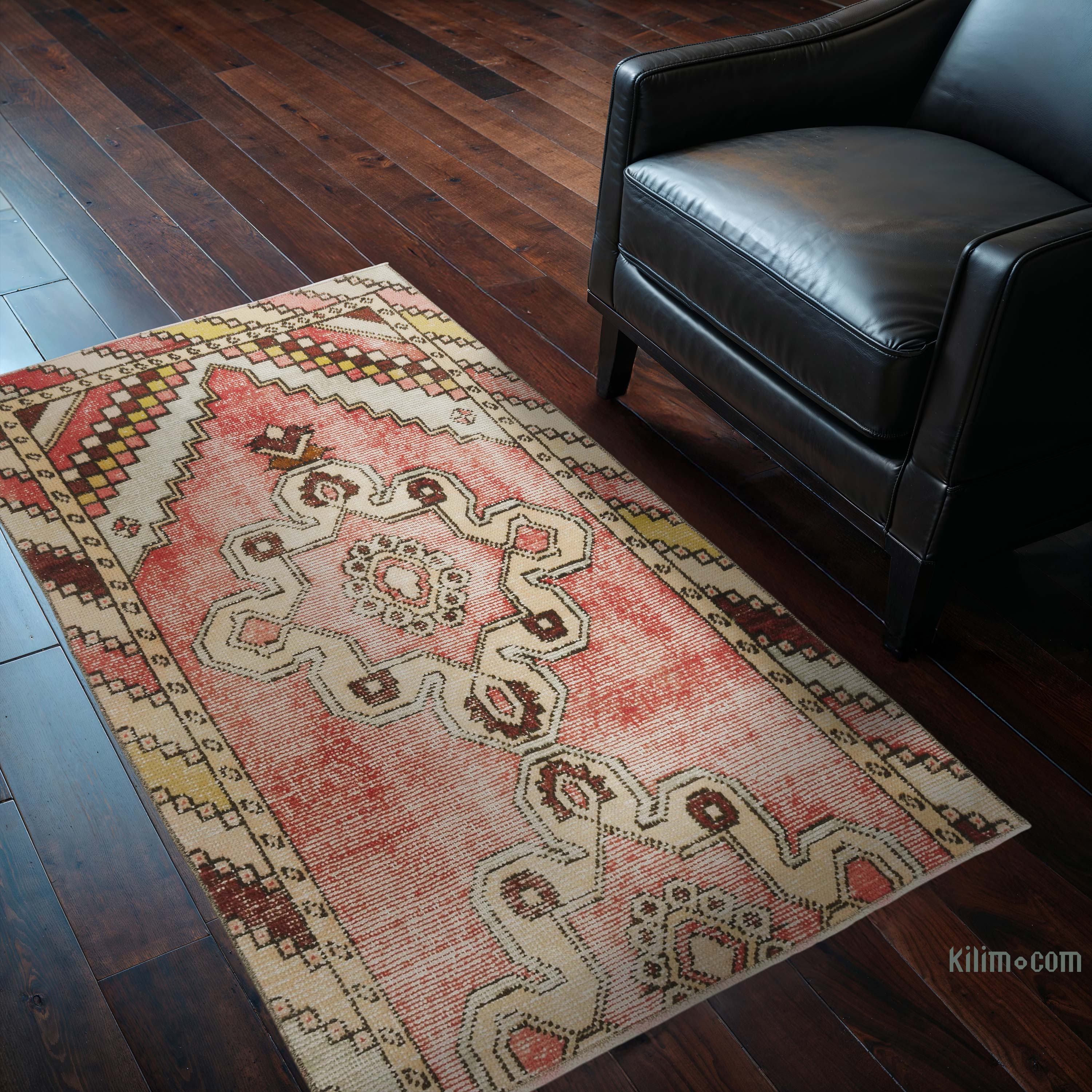 Vintage Turkish Hand-Knotted Rug - 3' x 5' 3
