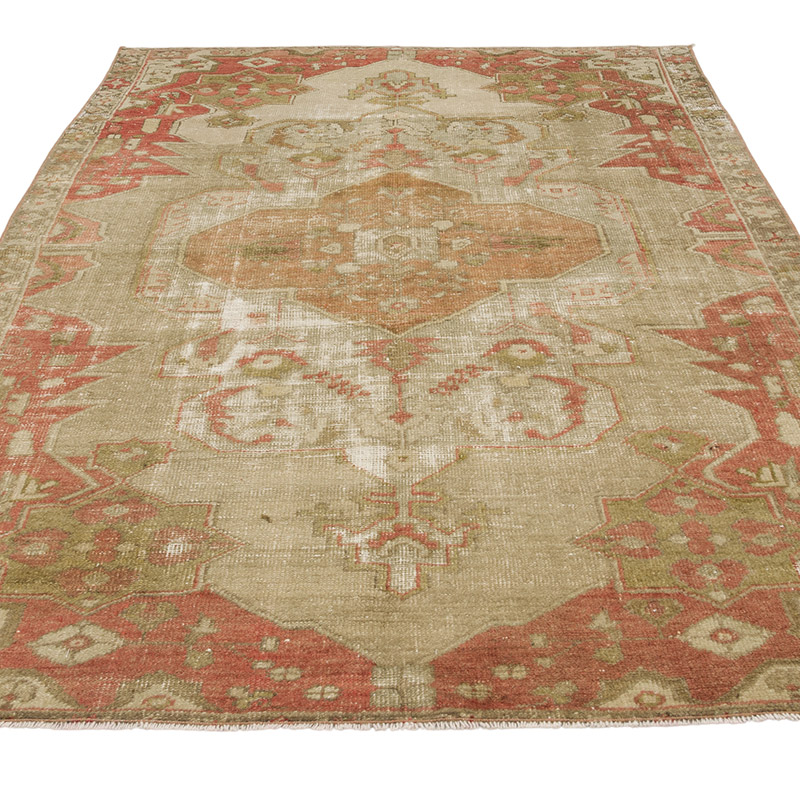 Alfombra Vintage Turca Anudada a Mano - 140 cm x 225 cm - K0084322