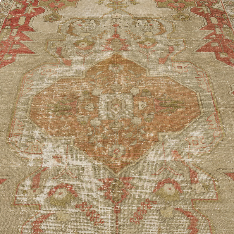 Alfombra Vintage Turca Anudada a Mano - 140 cm x 225 cm - K0084322