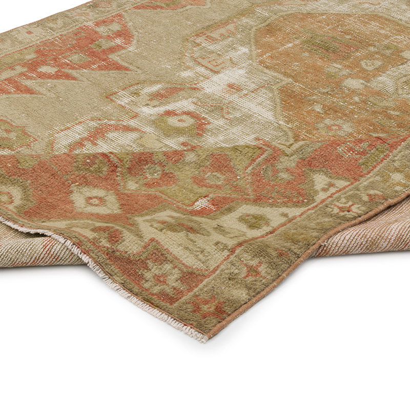 Alfombra Vintage Turca Anudada a Mano - 140 cm x 225 cm - K0084322