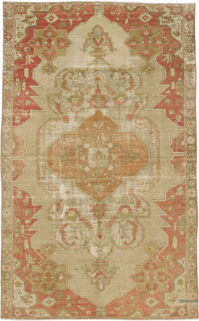 Alfombra Vintage Turca Anudada a Mano - 140 cm x 225 cm