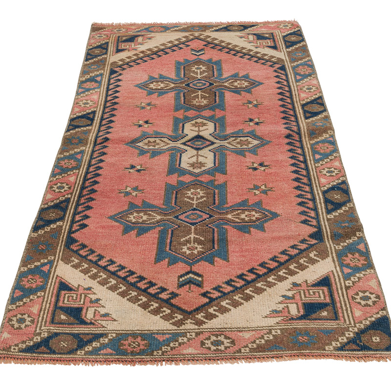 Vintage Turkish Hand-Knotted Rug - 2' 5" x 5' 3" (29" x 63") - K0084326