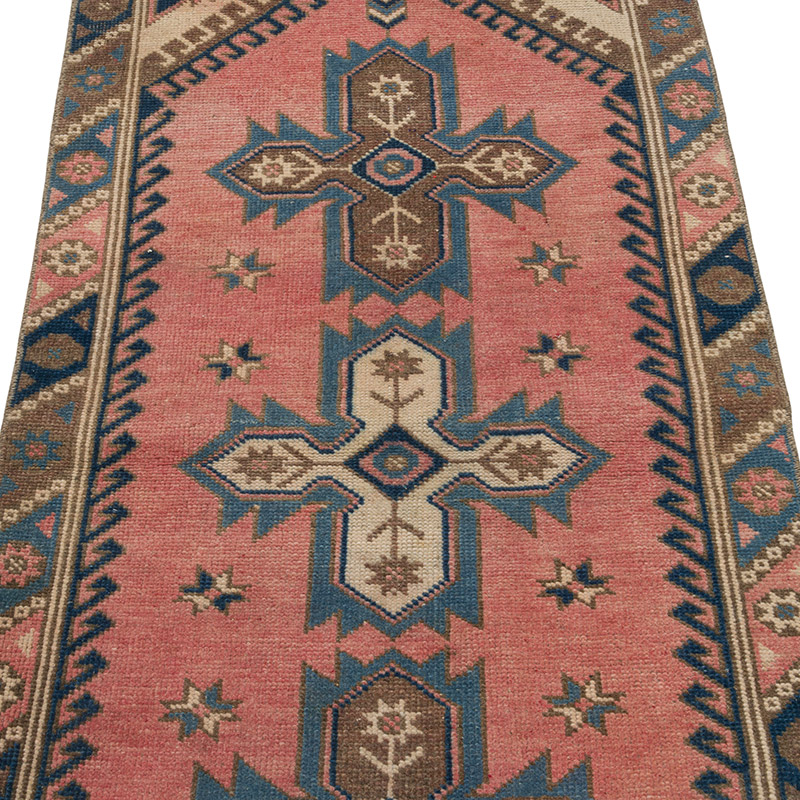 Vintage Turkish Hand-Knotted Rug - 2' 5" x 5' 3" (29" x 63") - K0084326