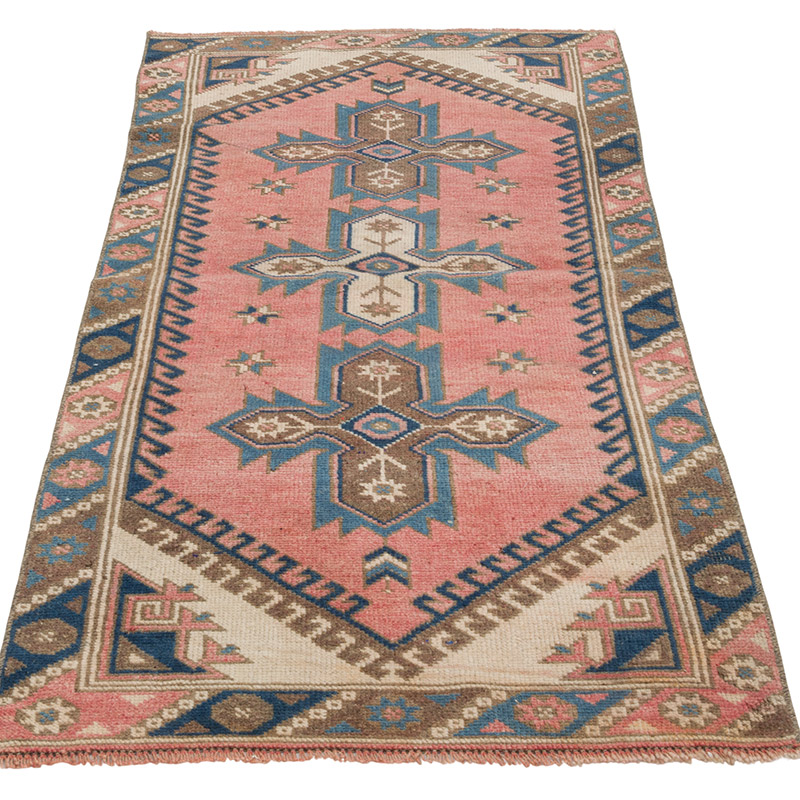 Vintage Turkish Hand-Knotted Rug - 2' 5" x 5' 3" (29" x 63") - K0084326