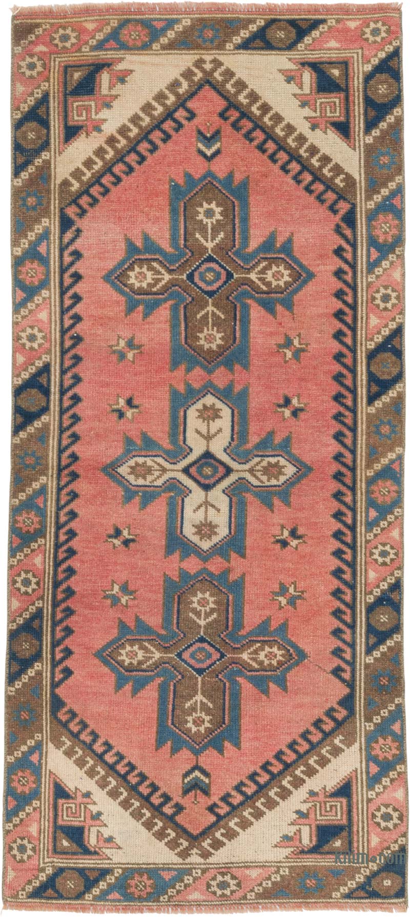 Vintage Turkish Hand-Knotted Rug - 2' 5" x 5' 3" (29" x 63") - K0084326