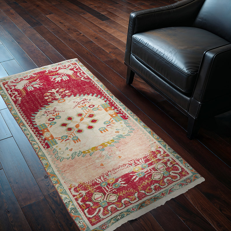 Alfombra Vintage Turca Anudada a Mano - 78 cm x 154 cm - K0084329