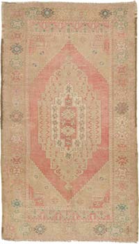 Alfombra Vintage Turca Anudada a Mano - 150 cm x 264 cm