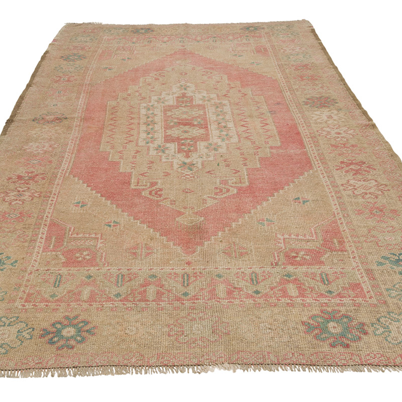Alfombra Vintage Turca Anudada a Mano - 150 cm x 264 cm - K0084330