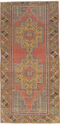 Vintage Turkish Hand-Knotted Rug - 4'  x 8' 4" (48" x 100")