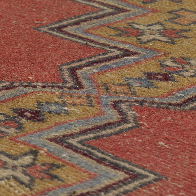 Alfombra Vintage Turca Anudada a Mano - 123 cm x 255 cm - K0084332