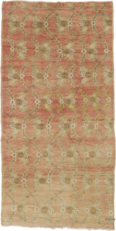 Alfombra Vintage Turca Anudada a Mano - 139 cm x 280 cm