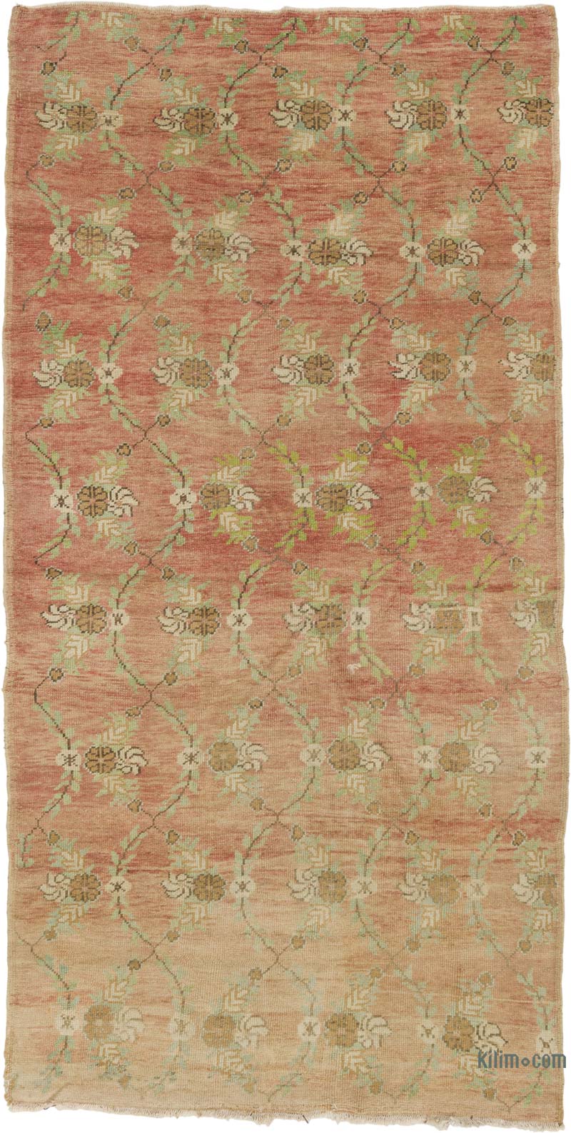 El Dokuma Vintage Halı - 139 cm x 280 cm - K0084334