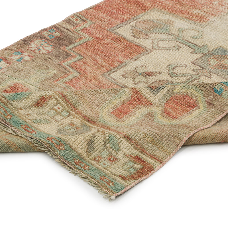Pasillo Vintage Turco Anudado a Mano - 96 cm x 308 cm - K0084336