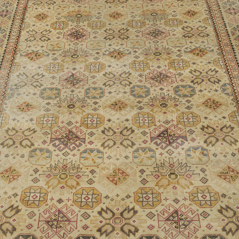 Alfombra Vintage Turca Anudada a Mano - 147 cm x 216 cm - K0084337