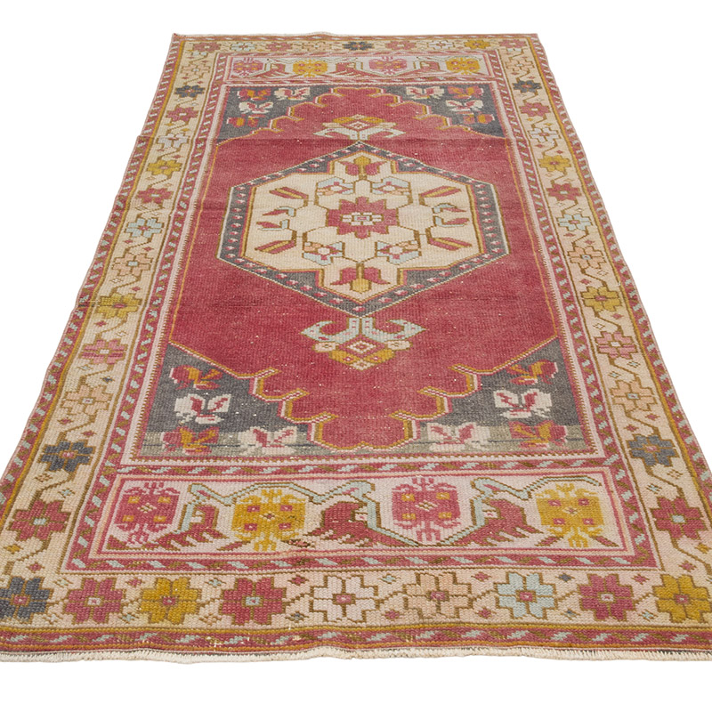 Alfombra Vintage Turca Anudada a Mano - 95 cm x 200 cm - K0084338