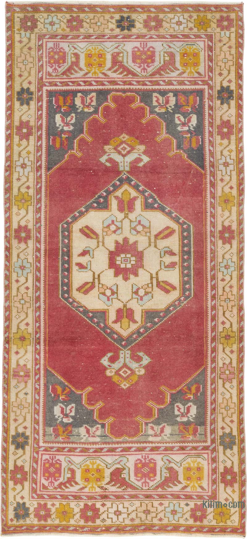Alfombra Vintage Turca Anudada a Mano - 95 cm x 200 cm - K0084338
