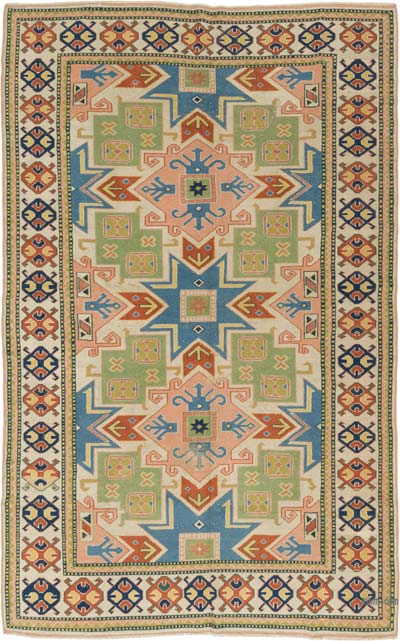 Alfombra Vintage Turca Anudada a Mano - 182 cm x 291 cm