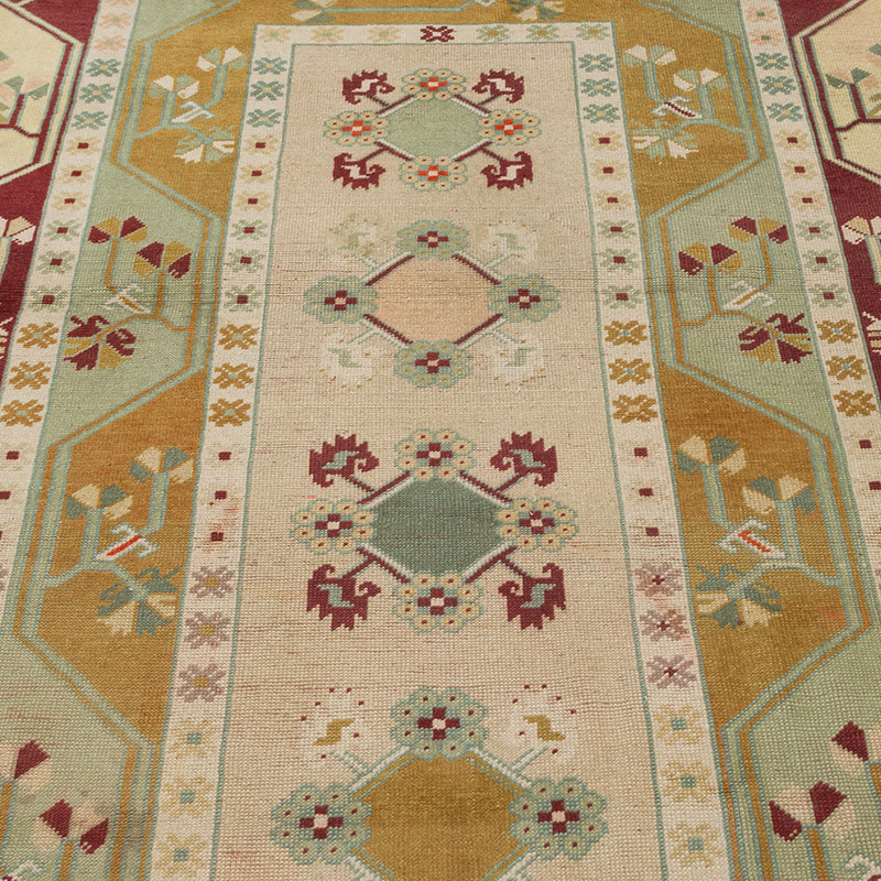 Alfombra Vintage Turca Anudada a Mano - 147 cm x 240 cm - K0084340