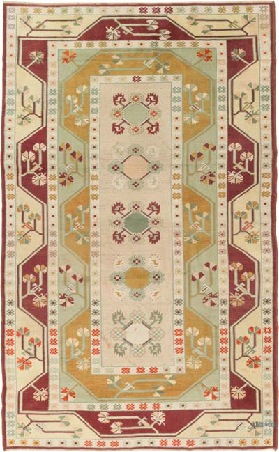 Alfombra Vintage Turca Anudada a Mano - 147 cm x 240 cm