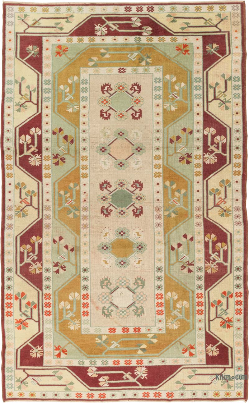 Alfombra Vintage Turca Anudada a Mano - 147 cm x 240 cm - K0084340